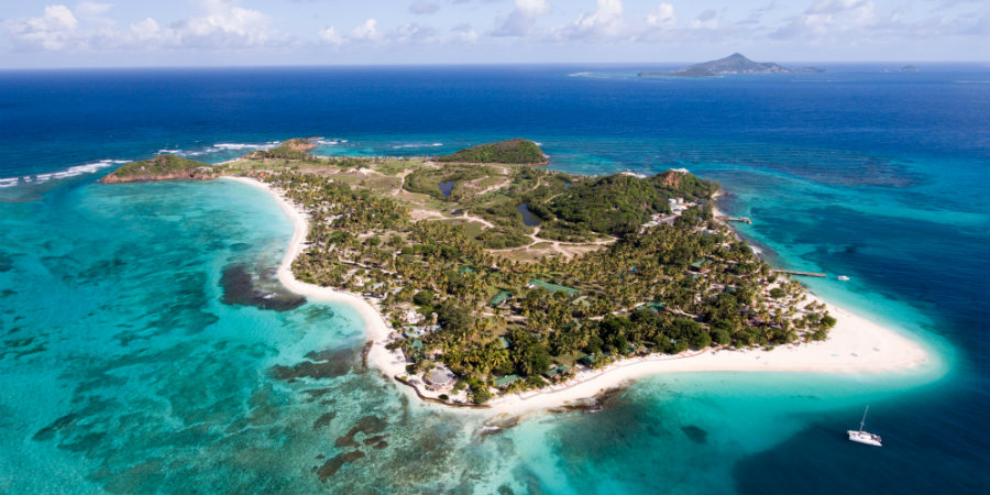 Palm Island aerial 900 450 - Tropic Breeze Caribbean and Maldives ...